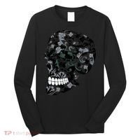 Skull With Flowers Day of the Dead Long Sleeve Shirt thumb 0