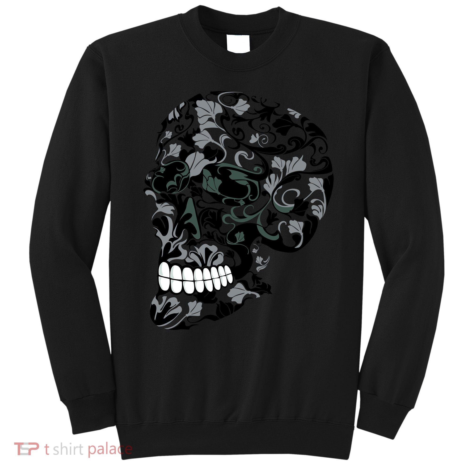 Skull With Flowers Day of the Dead Sweatshirt