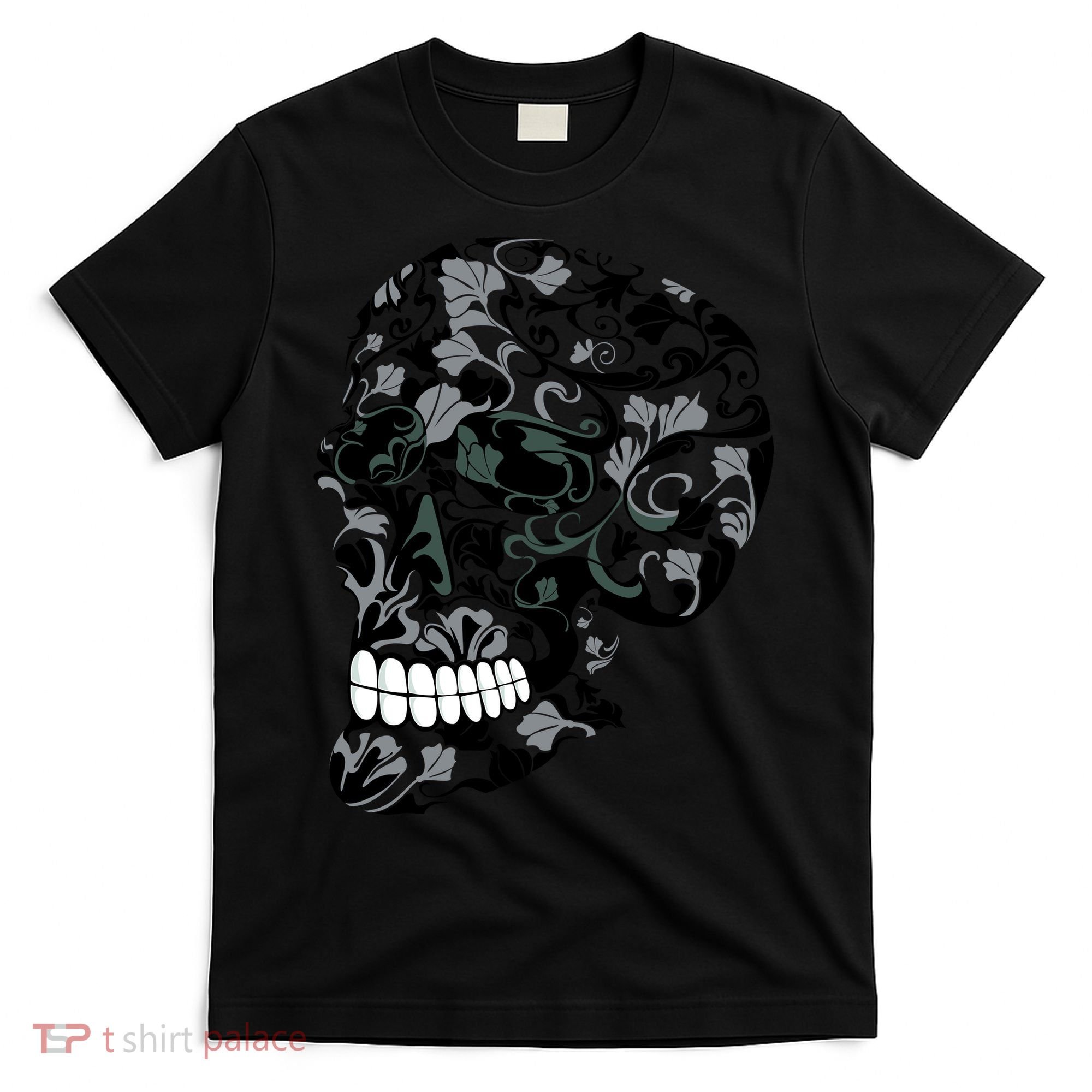 Skull With Flowers Day of the Dead T-Shirt