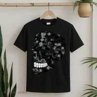 Skull With Flowers Day of the Dead T-Shirt thumb 2