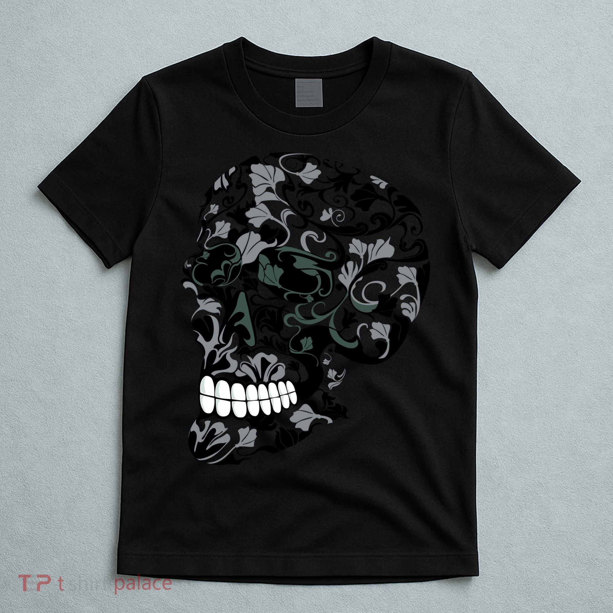 Skull With Flowers Day of the Dead T-Shirt