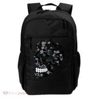 Skull With Flowers Day of the Dead Backpack thumb 0