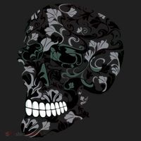 Skull With Flowers Day of the Dead Beanie thumb 2