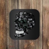 Skull With Flowers Day of the Dead Coaster thumb 0