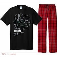 Skull With Flowers Day of the Dead Pajama Set thumb 0