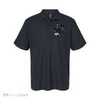 Skull With Flowers Day of the Dead Polo thumb 0
