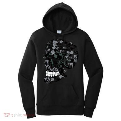 Skull With Flowers Day of the Dead Women's Hoodie