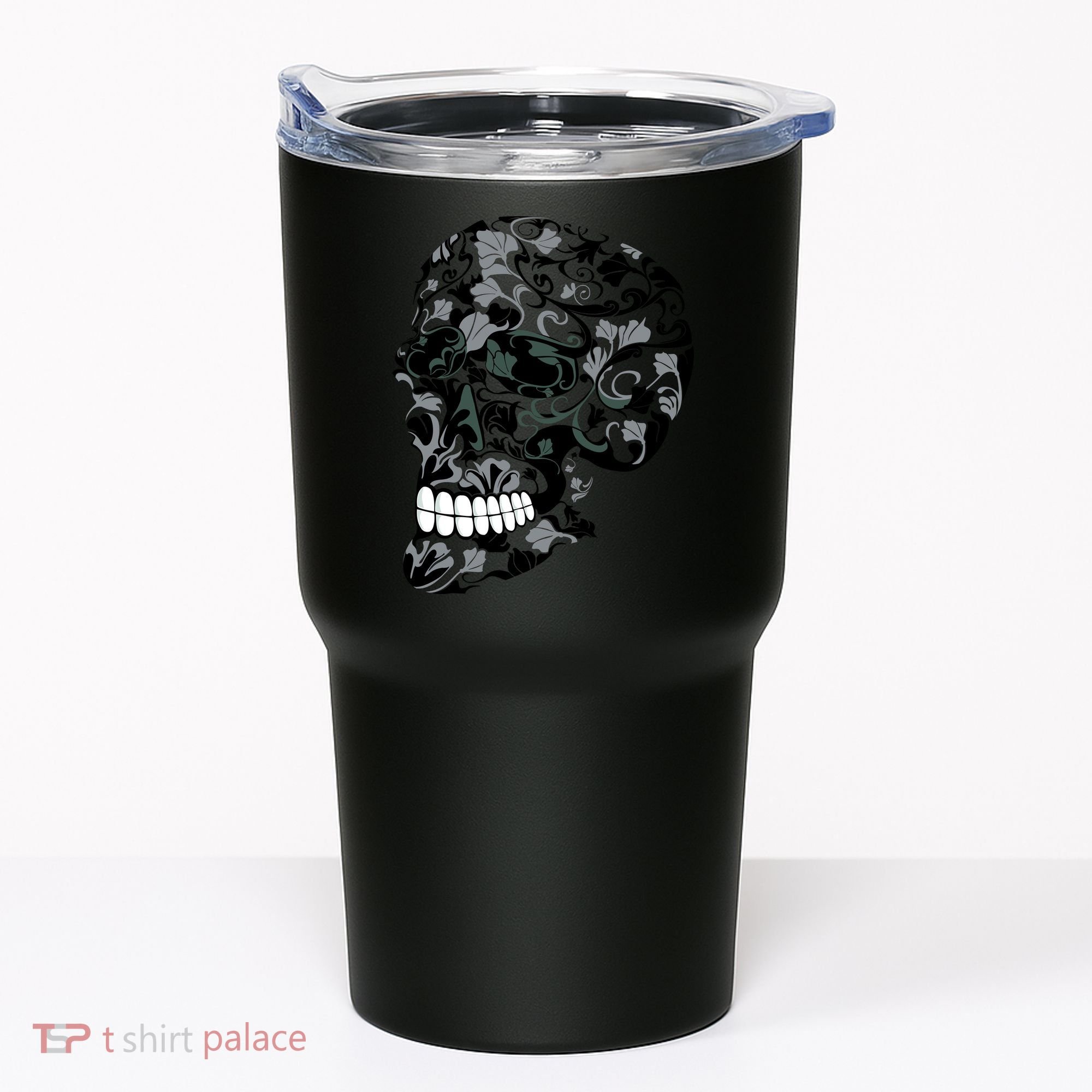 Skull With Flowers Day of the Dead Tumbler