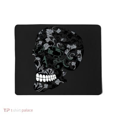 Skull With Flowers Day of the Dead Mousepad