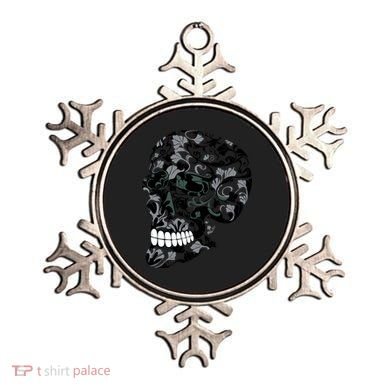 Skull With Flowers Day of the Dead Ornament