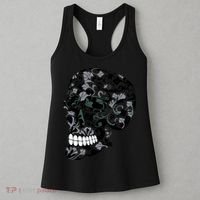 Skull With Flowers Day of the Dead Women's Tank Top thumb 3