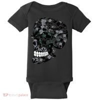 Skull With Flowers Day of the Dead Baby Bodysuit thumb 0