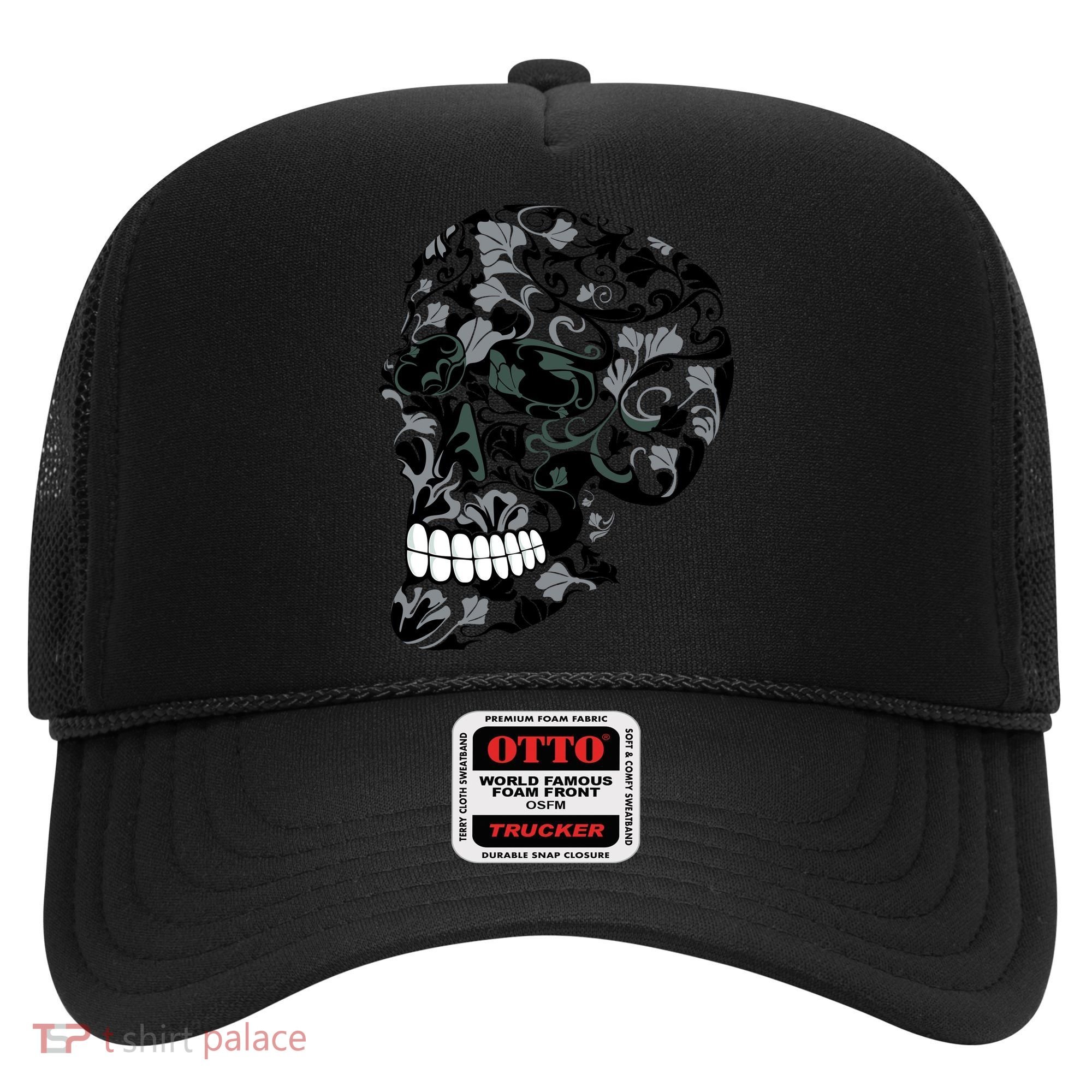 Skull With Flowers Day of the Dead Hat