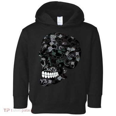 Skull With Flowers Day of the Dead Toddler Hoodie