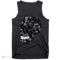 Skull With Flowers Day of the Dead Tank Top thumb 0