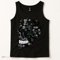 Skull With Flowers Day of the Dead Tank Top thumb 2