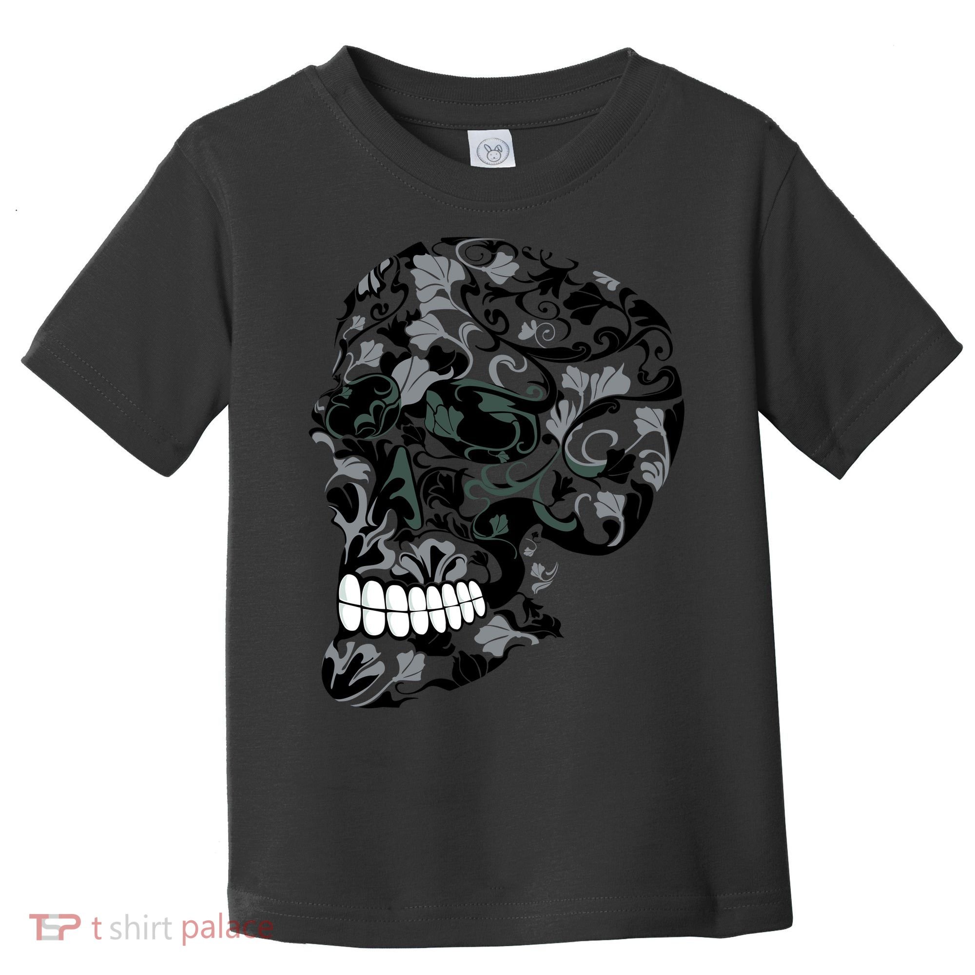 Skull With Flowers Day of the Dead Toddler T-Shirt
