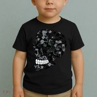 Skull With Flowers Day of the Dead Toddler T-Shirt thumb 2