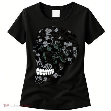 Skull With Flowers Day of the Dead Women's T-Shirt