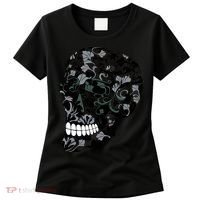 Skull With Flowers Day of the Dead Women's T-Shirt thumb 0