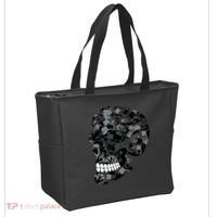 Skull With Flowers Day of the Dead Tote Bag thumb 2