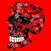Skull With Flowers Day of the Dead Santa Hat thumb 1