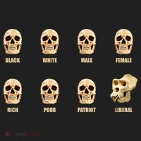 Skulls of Modern America Funny Liberal Monkey Skull Women's Sweatshirt thumb 2