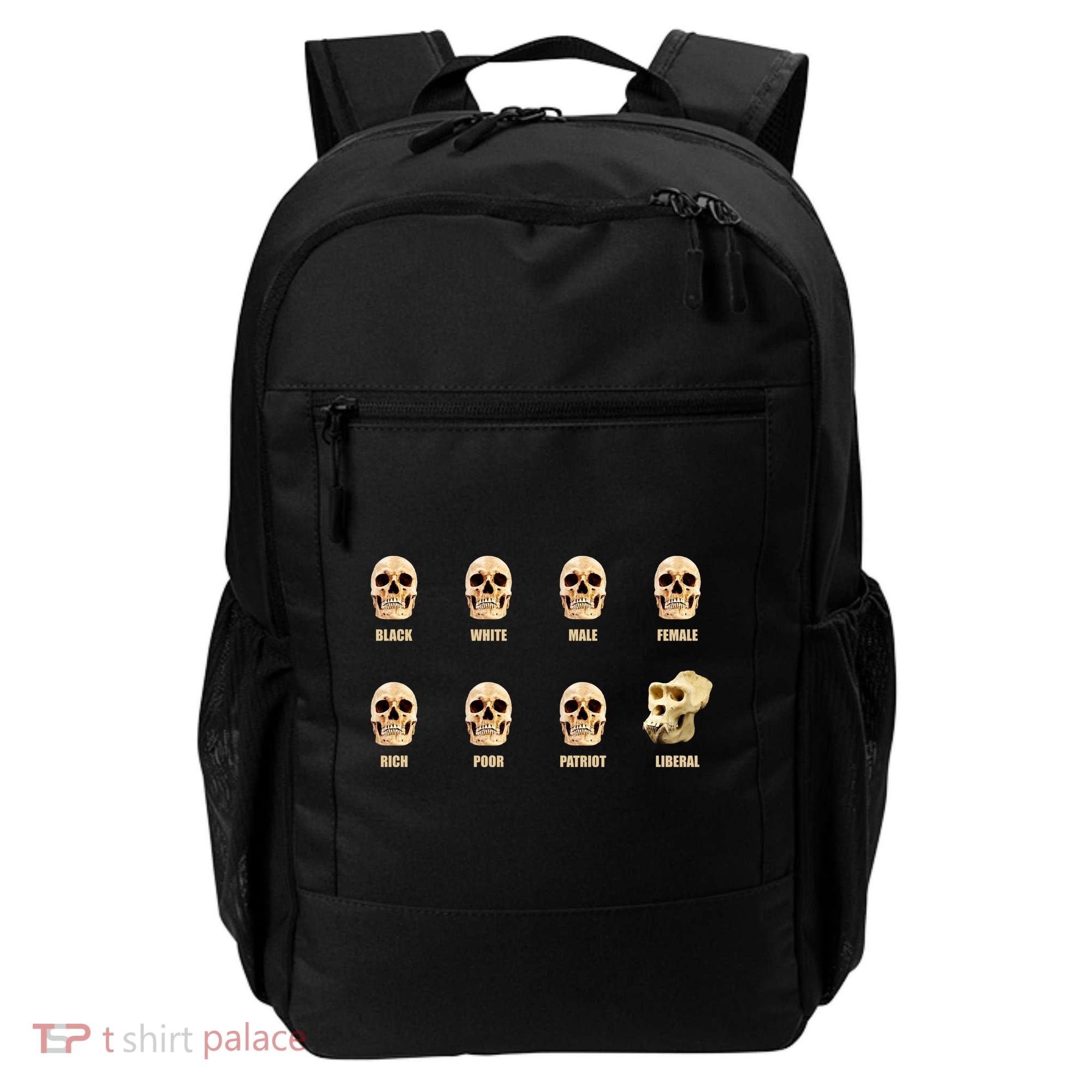 Skulls of Modern America Funny Liberal Monkey Skull Backpack