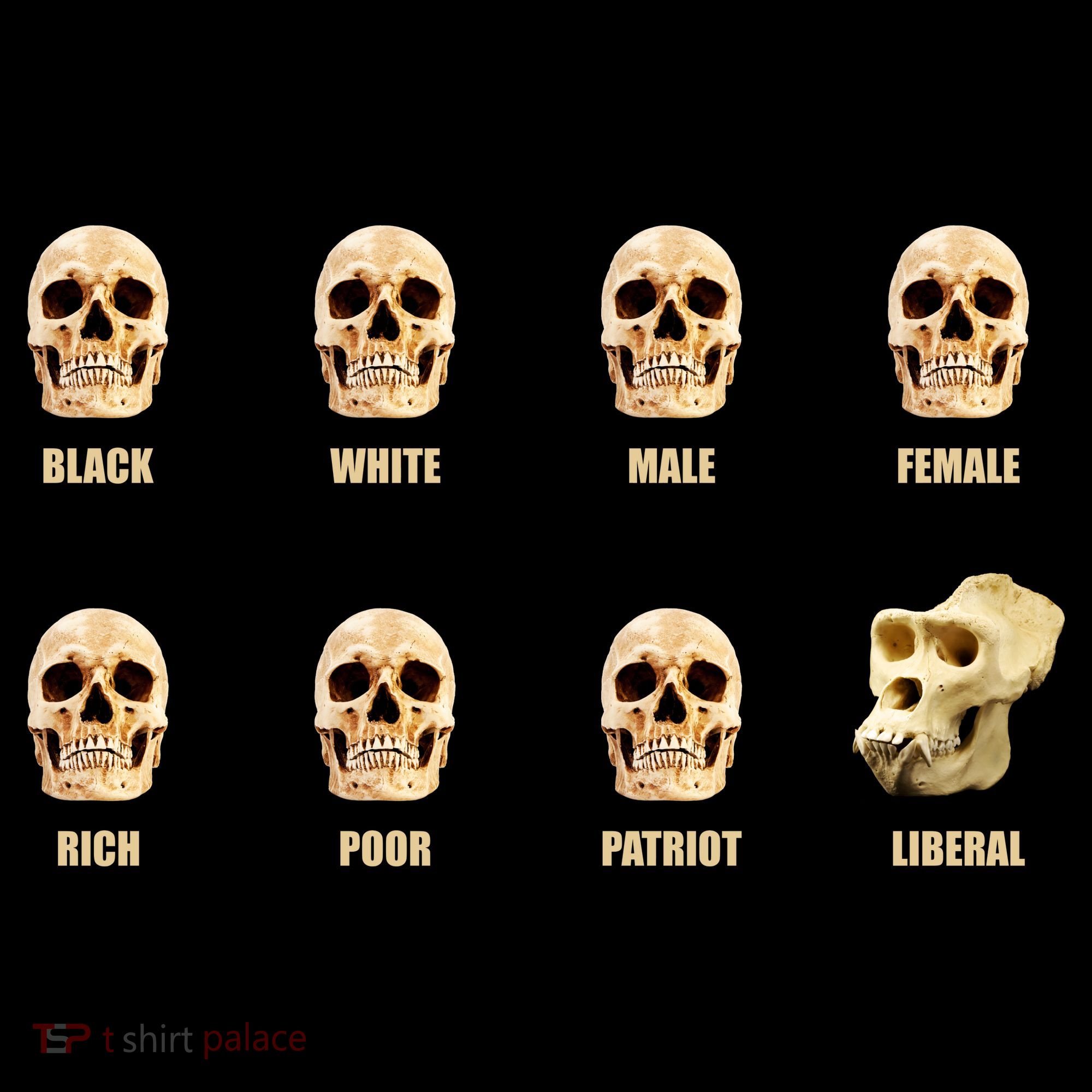 Skulls of Modern America Funny Liberal Monkey Skull Women's Hoodie