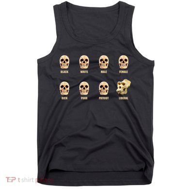Skulls of Modern America Funny Liberal Monkey Skull Tank Top