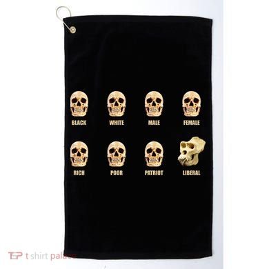 Skulls of Modern America Funny Liberal Monkey Skull Golf Towel