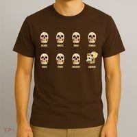 Skulls of Modern America Funny Liberal Monkey Skull T-Shirt thumb 3