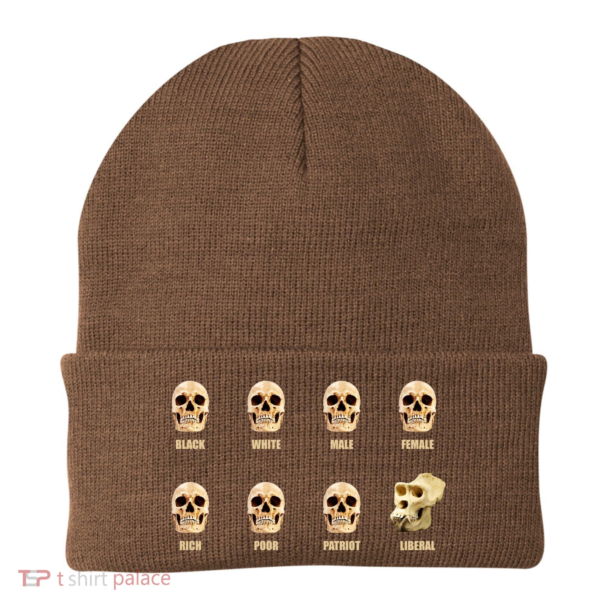 Skulls of Modern America Funny Liberal Monkey Skull Beanie