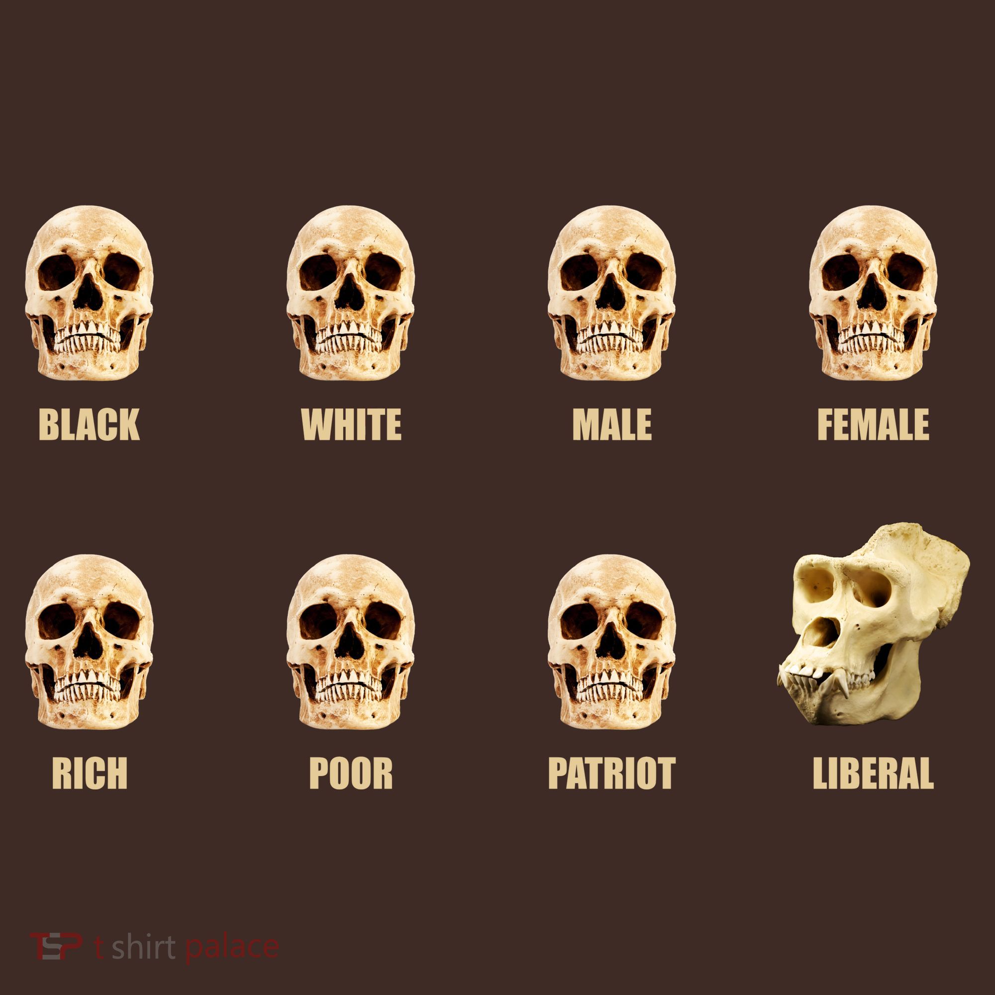 Skulls of Modern America Funny Liberal Monkey Skull Mousepad