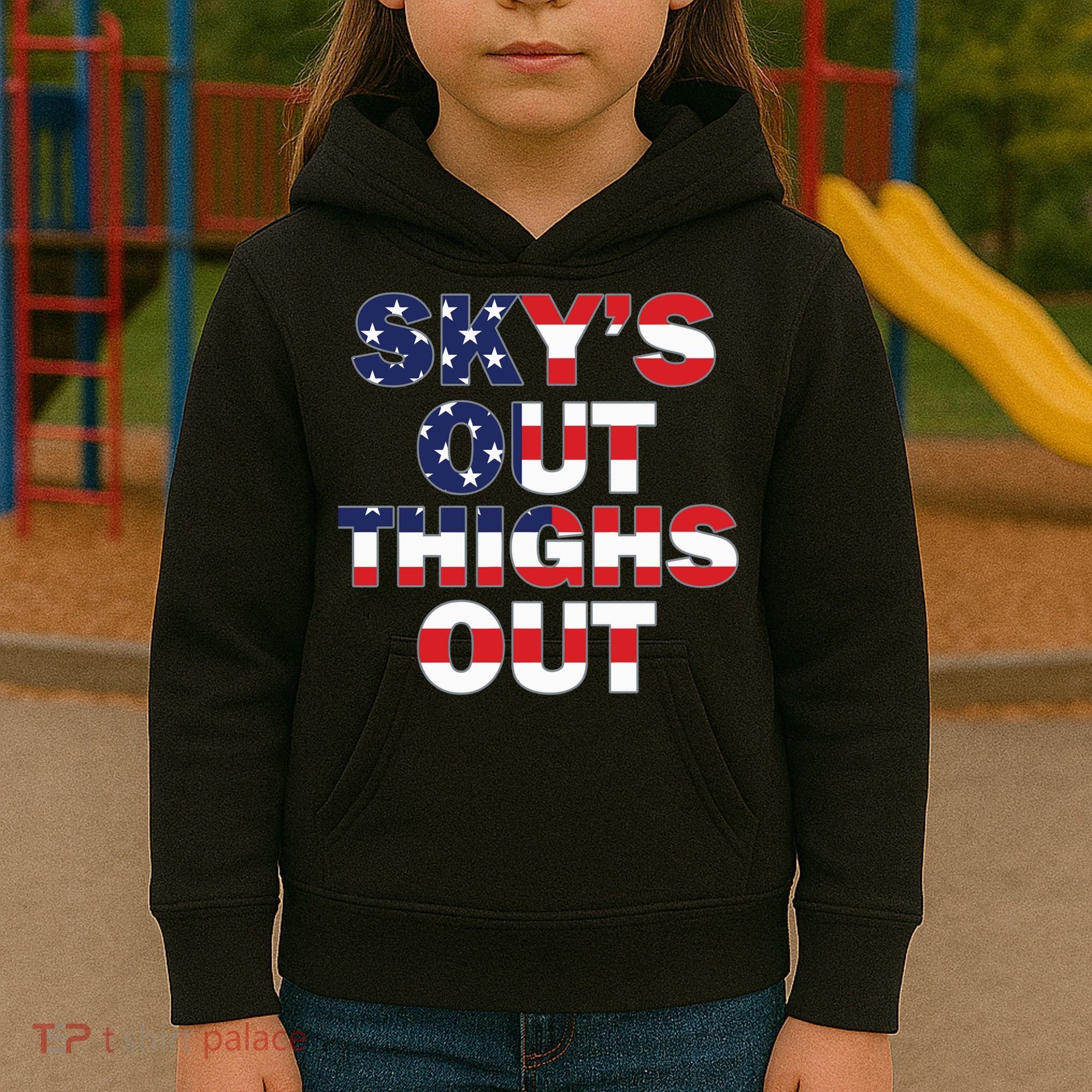 Sky's Out Thighs Out Kids Hoodie