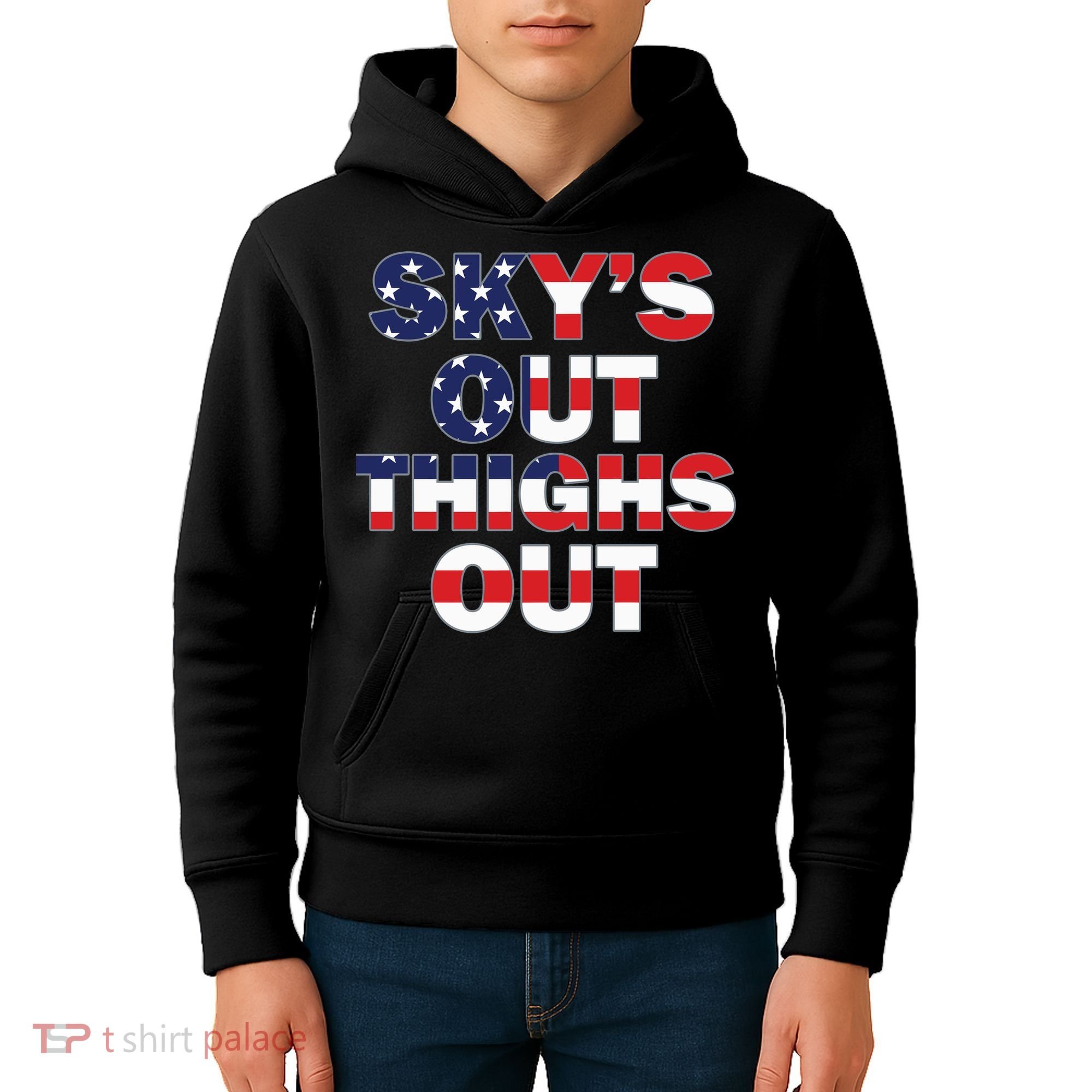 Sky's Out Thighs Out Kids Hoodie