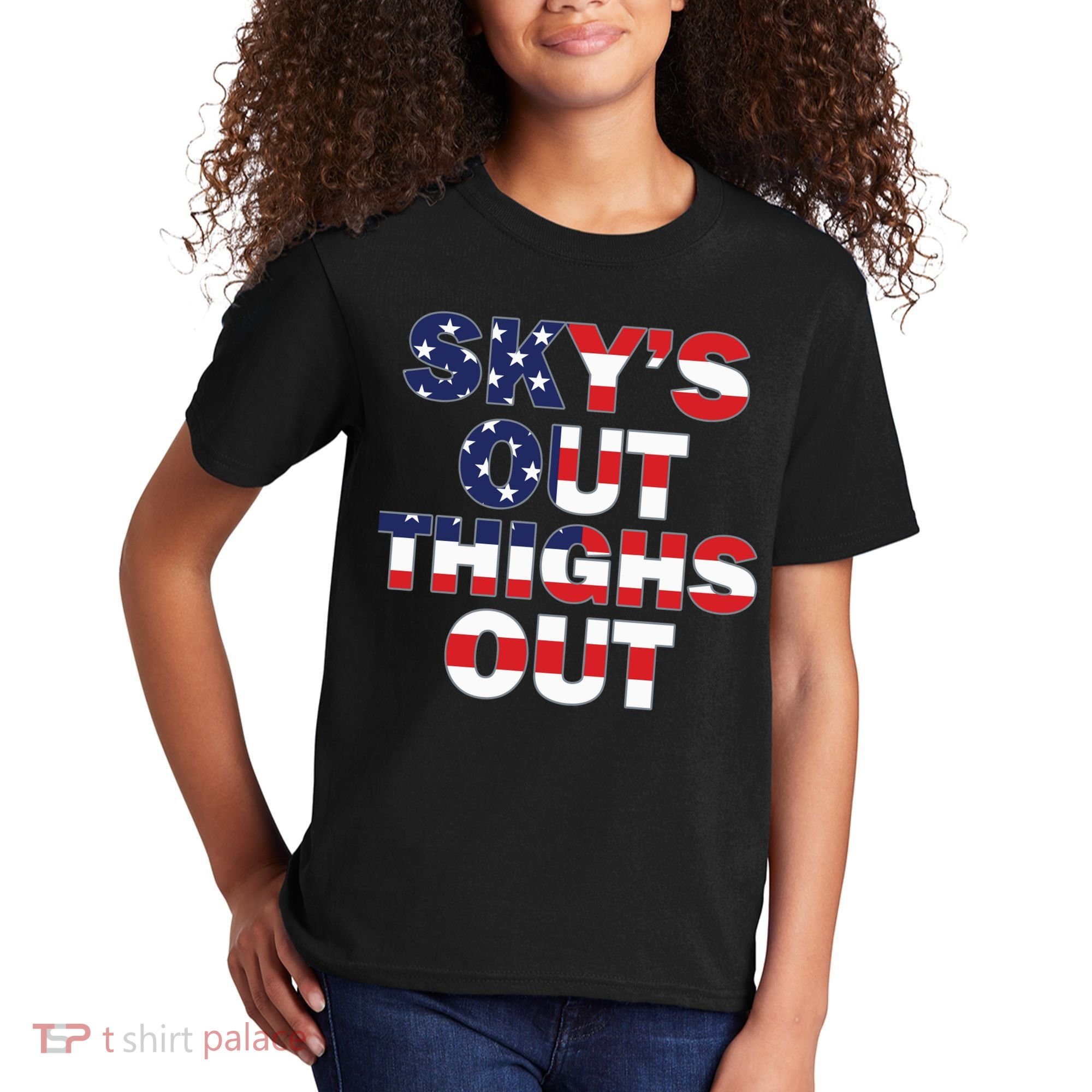Sky's Out Thighs Out Kids T-Shirt