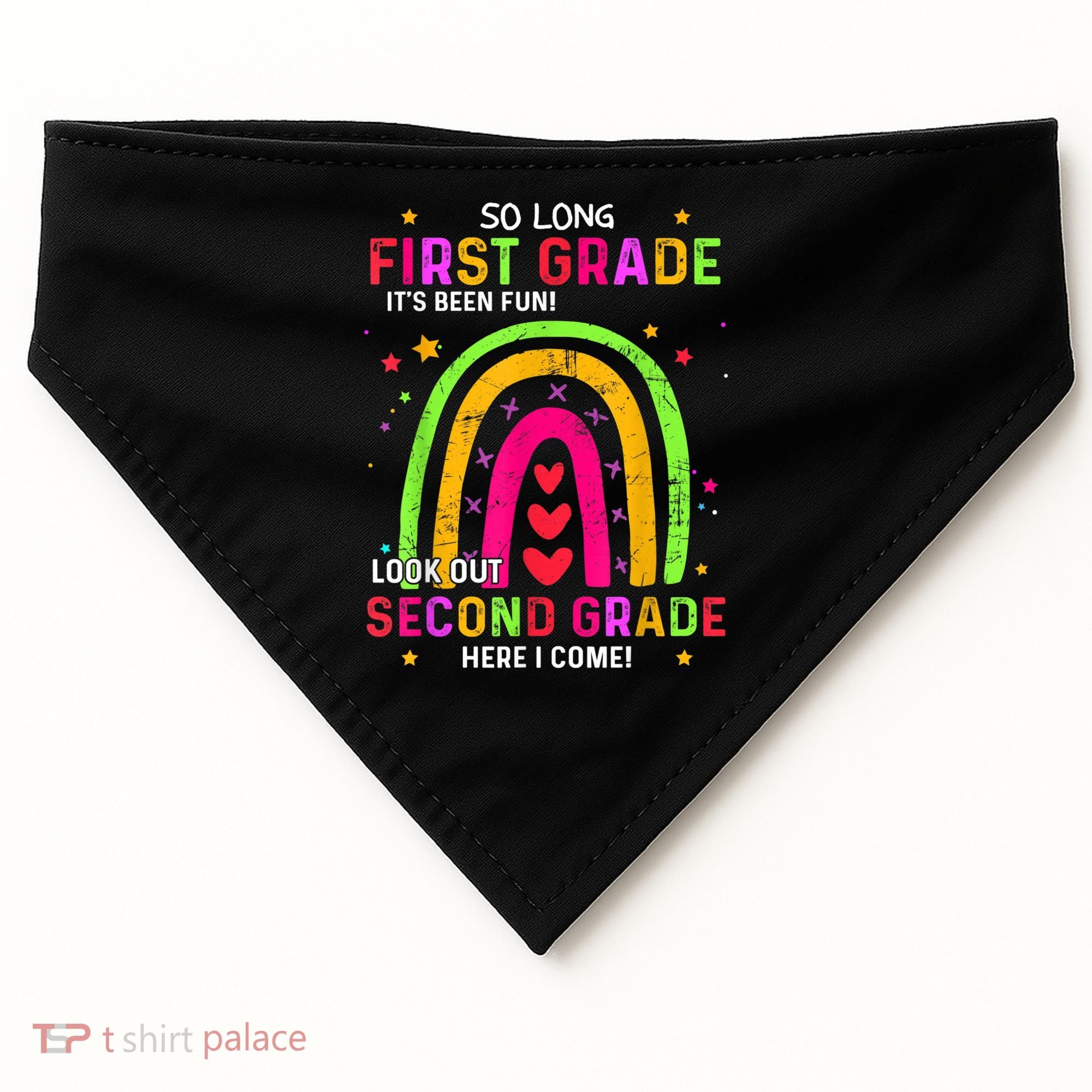 So Long 1st Grade Look Out 2nd Grade Funny Graduation Gifts USA-Made Doggie Bandana