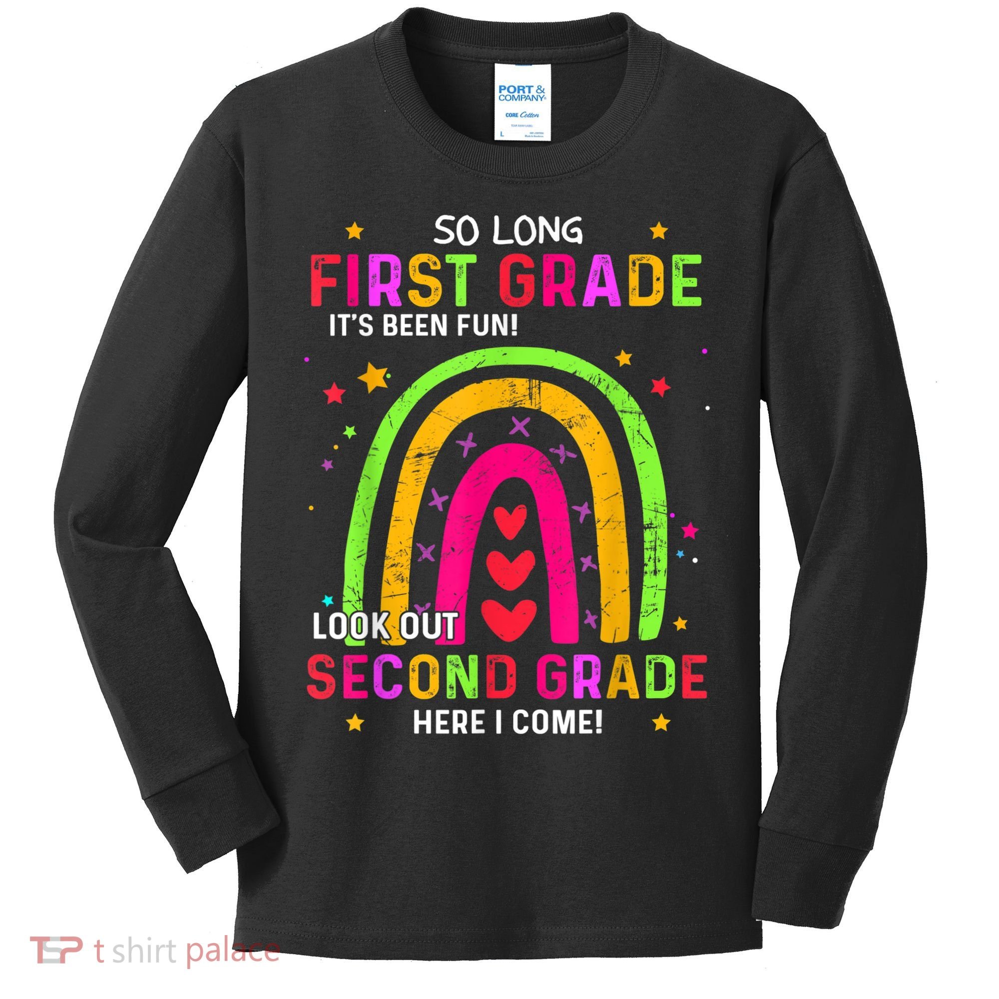 So Long 1st Grade Look Out 2nd Grade Funny Graduation Gifts Kids Long Sleeve Shirt