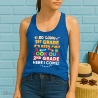So Long 1st Grade 2nd Here I Come Last Day Look Out It's Fun Cute Gift Women's Tank Top thumb 2