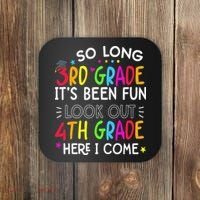 So Long 3rd Grade Graduation 4th Grade Here I Come Last Day Coaster thumb 0