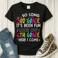 So Long 3rd Grade Graduation 4th Grade Here I Come Last Day Women's T-Shirt thumb 3