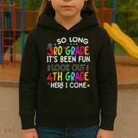 So Long 3rd Grade Graduation 4th Grade Here I Come Last Day Kids Hoodie thumb 3