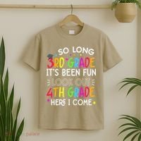 So Long 3rd Grade Graduation 4th Grade Here I Come Last Day T-Shirt thumb 2