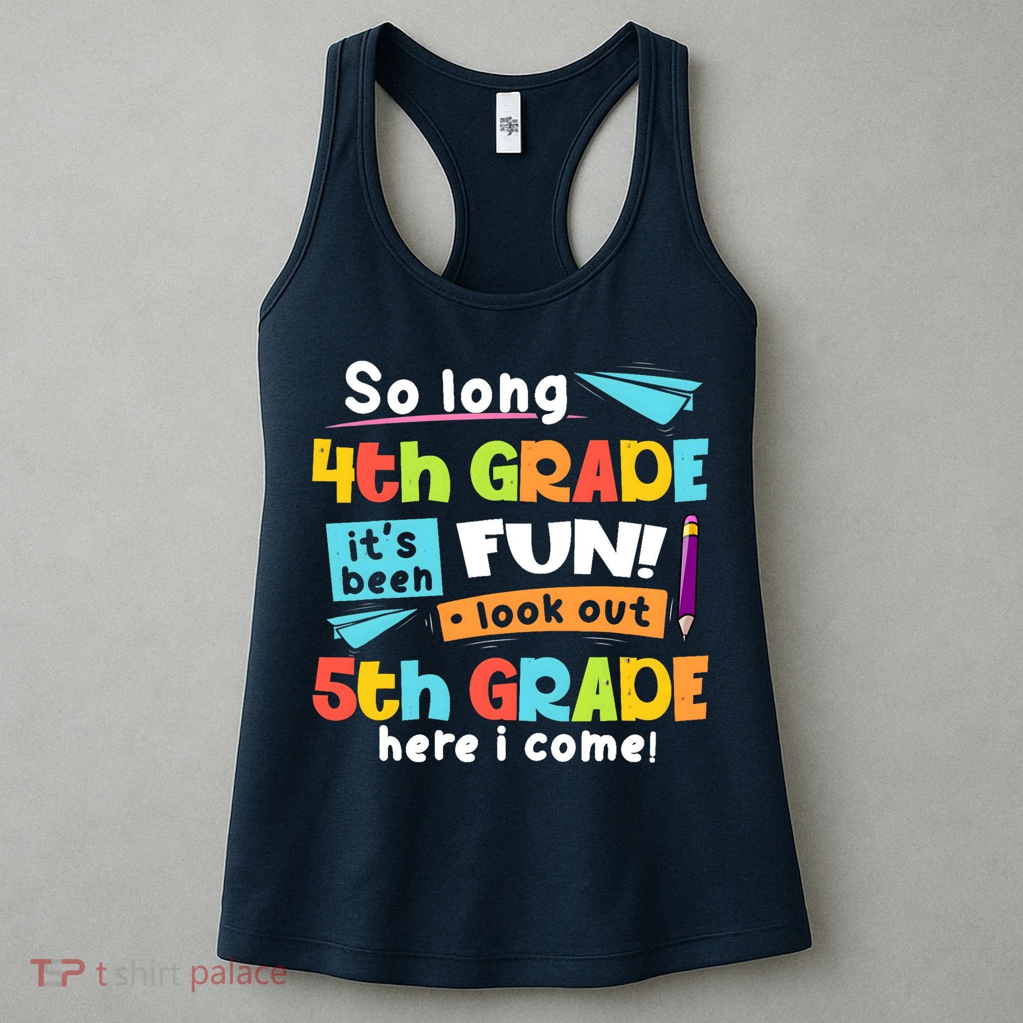 So Long 4th Grade 5th Grade Here I Come Graduation Boy Women's Tank Top