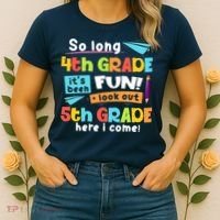 So Long 4th Grade 5th Grade Here I Come Graduation Boy Women's T-Shirt thumb 2
