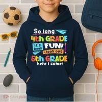 So Long 4th Grade 5th Grade Here I Come Graduation Boy Kids Hoodie thumb 2