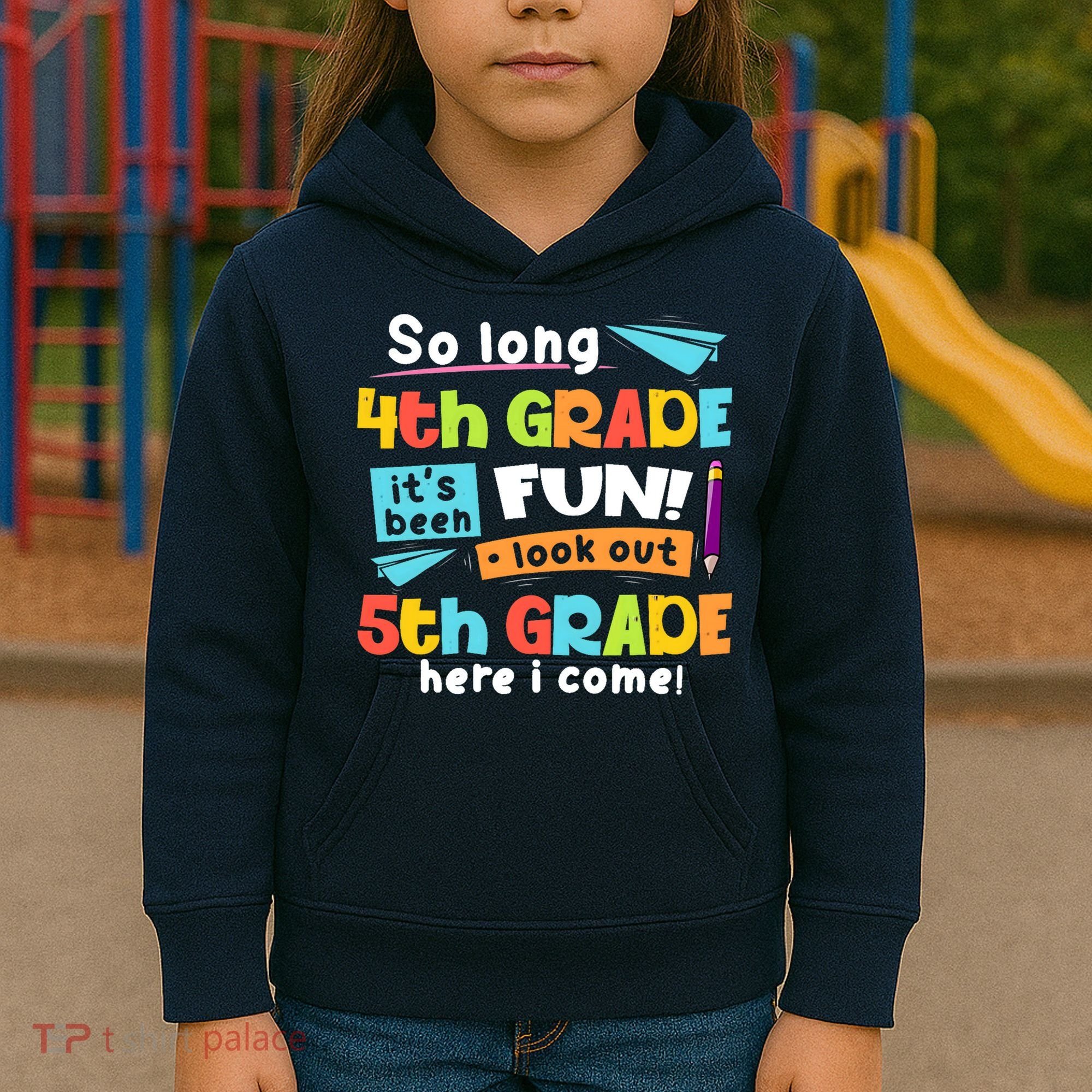 So Long 4th Grade 5th Grade Here I Come Graduation Boy Kids Hoodie