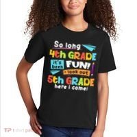 So Long 4th Grade 5th Grade Here I Come Graduation Boy Kids T-Shirt thumb 2
