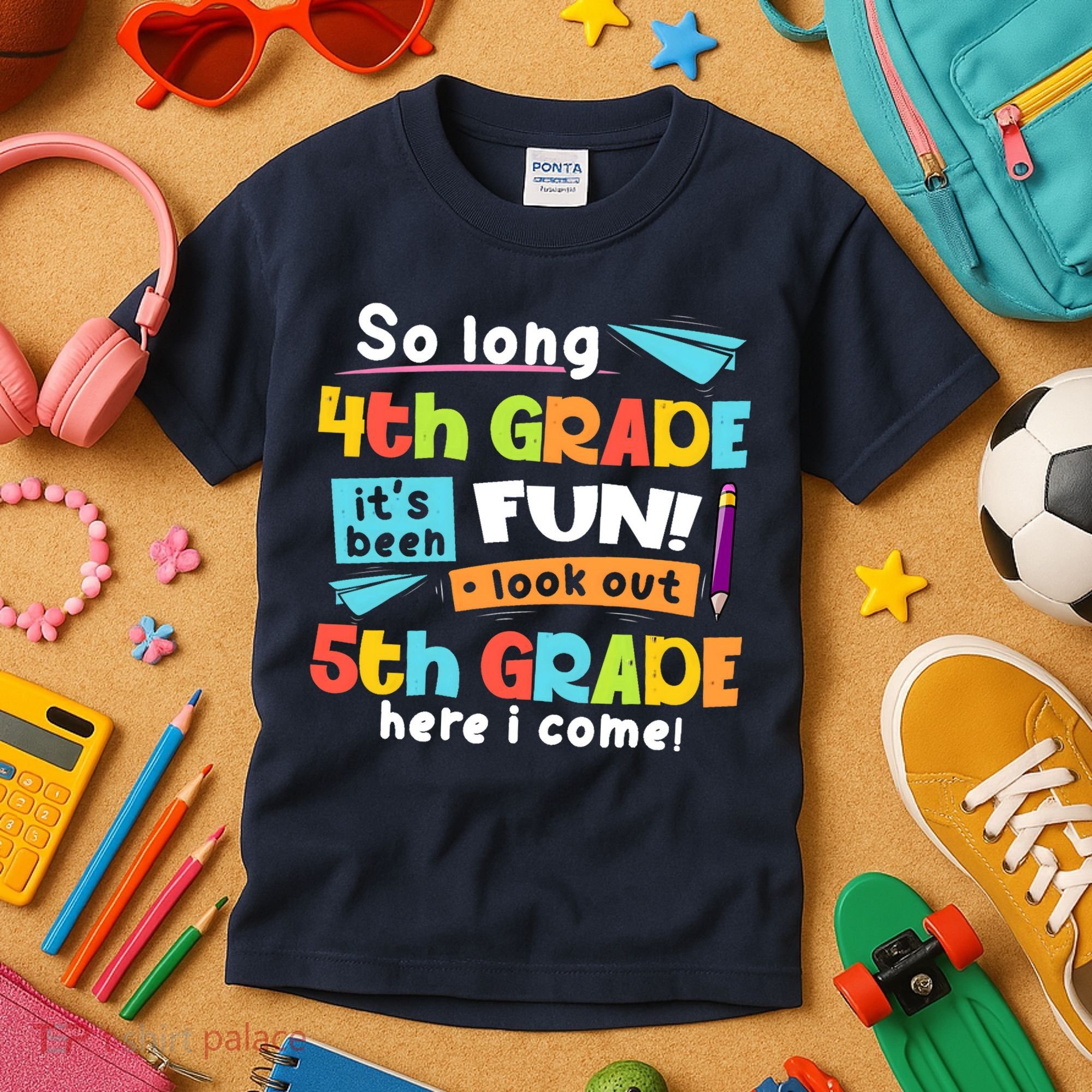 So Long 4th Grade 5th Grade Here I Come Graduation Boy Kids T-Shirt